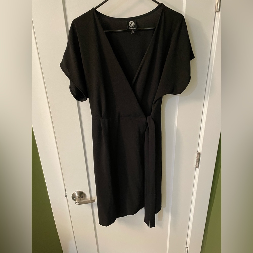 Black wrap dress